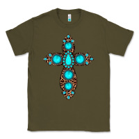 Army Green gemstone leopard cross Classic Tee - JahusDesignShop