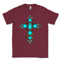 Burgundy gemstone leopard cross Classic Tee - JahusDesignShop
