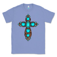 Colony Blue gemstone leopard cross Classic Tee - JahusDesignShop