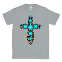 Heather Grey gemstone leopard cross Classic Tee - JahusDesignShop