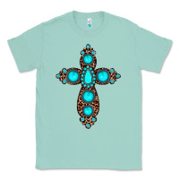 Seafoam gemstone leopard cross Classic Tee - JahusDesignShop