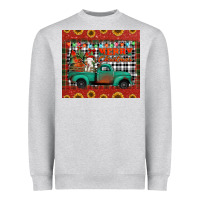 Heather Grey merry christmas farm truck tumbler Heavyweight Sweatshirt - Jasminsmagicworld