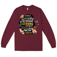 Burgundy black woman silhouette Long Sleeve Tee - Artiststas