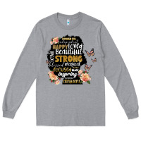 Heather Grey black woman silhouette Long Sleeve Tee - Artiststas