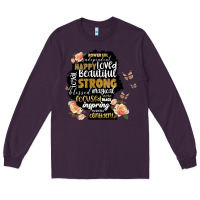 Plum black woman silhouette Long Sleeve Tee - Artiststas