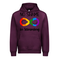 Mauve Wine no Shame Stimming Urban Hoodie - CowhideDigitalArt