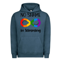 Pigment Midnight Navy no Shame Stimming Urban Hoodie - CowhideDigitalArt