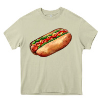 Mossy American hot dog Heavy Core Tee - AdoDesignShop