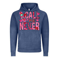 Vintage Denim call me never Vintage Hoodie - NancyCooperArtShop