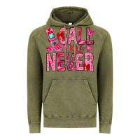 Vintage Olive call me never Vintage Hoodie - NancyCooperArtShop