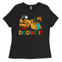Black i'm 1 and digging it Ladies Tee - Artiststas