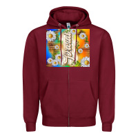 Burgundy proud with daisies Zipper Hoodie - TumblerDesignByShophia