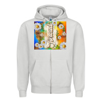 Dove Grey proud with daisies Zipper Hoodie - TumblerDesignByShophia