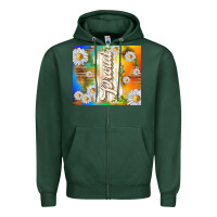 Sports Green proud with daisies Zipper Hoodie - TumblerDesignByShophia