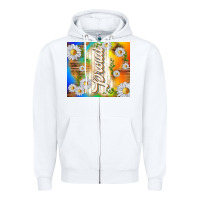 White proud with daisies Zipper Hoodie - TumblerDesignByShophia