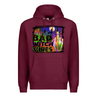 Burgundy bad witch vibes Premium Hoodie - JahusDesignShop