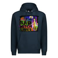 Navy bad witch vibes Premium Hoodie - JahusDesignShop
