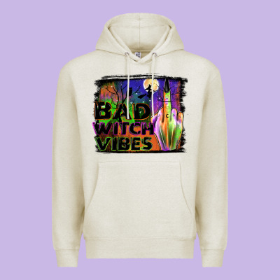 Bad Witch Vibes Premium Hoodie Designed By Jahusdesignshop