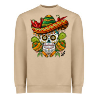 Mushroom sombrero skull Heavyweight Sweatshirt - BarkalooDesign