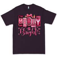 Plum merry and bright pink Christmas Premium Tee - Jasminsmagicworld