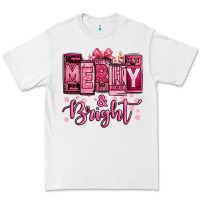 White merry and bright pink Christmas Premium Tee - Jasminsmagicworld