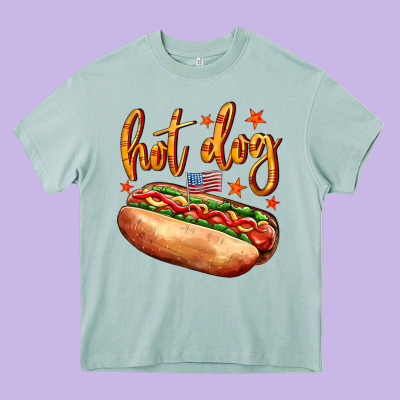 Hot Dog Heavy Core Tee Designed By Adodesignshop