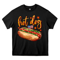 Black hot dog Heavy Core Tee - AdoDesignShop