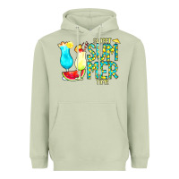 Matcha sweet summer time turquoise yellow Heavyweight Hoodie - CowCowDesign