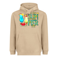 Mushroom sweet summer time turquoise yellow Heavyweight Hoodie - CowCowDesign