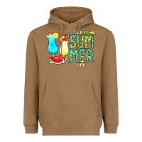 Toasted Coconut sweet summer time turquoise yellow Heavyweight Hoodie - CowCowDesign