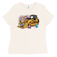 Bone easter bulldozer bunny egg leopard Ladies Tee - Artiststas