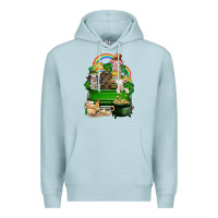 Blue Mist St. Patrick's Day animal truck Premium Hoodie - CowGirlArtShop