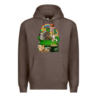 Coffee St. Patrick's Day animal truck Premium Hoodie - CowGirlArtShop