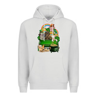 Dove Grey St. Patrick's Day animal truck Premium Hoodie - CowGirlArtShop