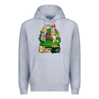 Heather Grey St. Patrick's Day animal truck Premium Hoodie - CowGirlArtShop