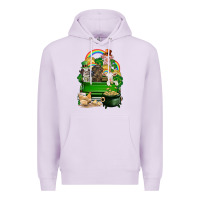 Lilac St. Patrick's Day animal truck Premium Hoodie - CowGirlArtShop