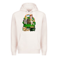 Pale Pink St. Patrick's Day animal truck Premium Hoodie - CowGirlArtShop