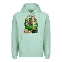 Seafoam St. Patrick's Day animal truck Premium Hoodie - CowGirlArtShop