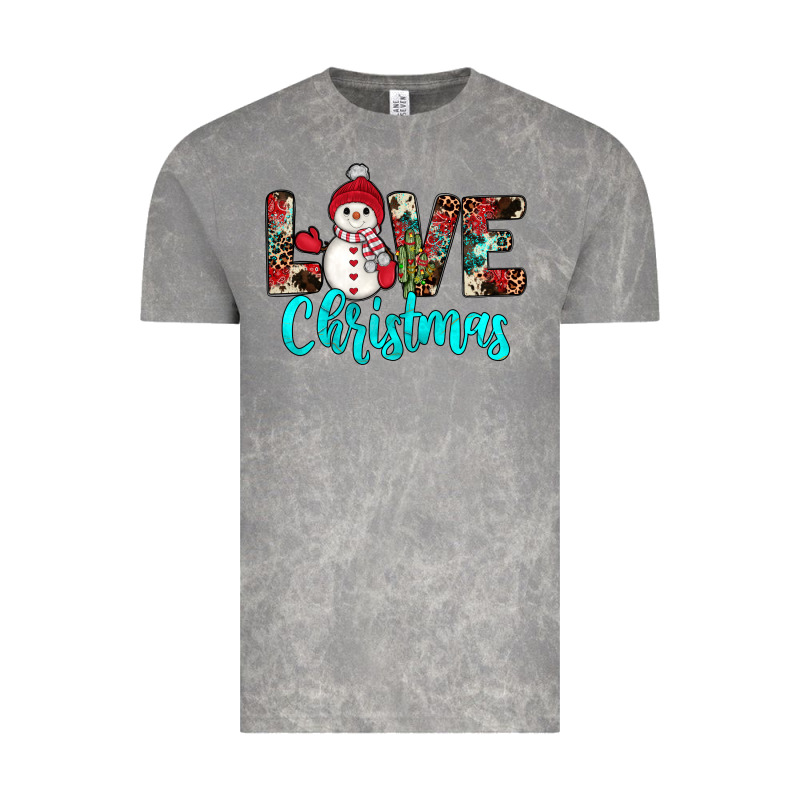 Love Christmas Snowman Vintage Tee by JahusDesignShop | Teevron