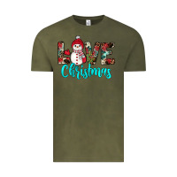 Vintage Olive love christmas snowman Vintage Tee - JahusDesignShop