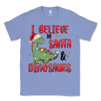 Colony Blue i believe in santa & dinosaurs Classic Tee - MaliasSmallBusiness