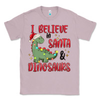 Lilac i believe in santa & dinosaurs Classic Tee - MaliasSmallBusiness