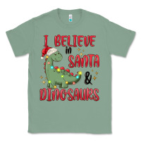 Sage i believe in santa & dinosaurs Classic Tee - MaliasSmallBusiness