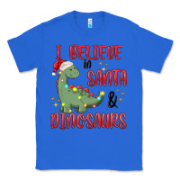 True Royal i believe in santa & dinosaurs Classic Tee - MaliasSmallBusiness