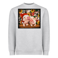 Heather Grey Christmas pigs tumbler Heavyweight Sweatshirt - Jasminsmagicworld