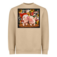Mushroom Christmas pigs tumbler Heavyweight Sweatshirt - Jasminsmagicworld