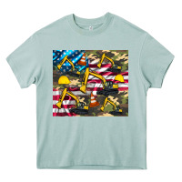 Arona excavator American flag Heavy Core Tee - Artiststas
