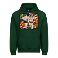 Forest Green Western 4th Of July Lama Background Urban Hoodie - LillyAllenDesigns