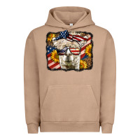 Pigment Burro Western 4th Of July Lama Background Urban Hoodie - LillyAllenDesigns