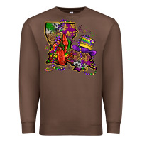 Chestnut mardi gras louisiana map Premium Sweatshirt - OliviaCreatesArt